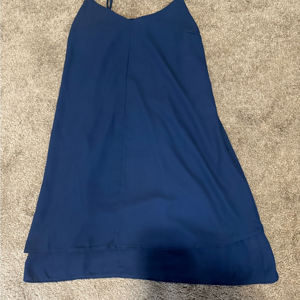 Elegant Blue Slip Dress